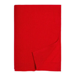AQUA Cashmere Throw Blanket Bloomingdale's Exclusive in Big Apple Red